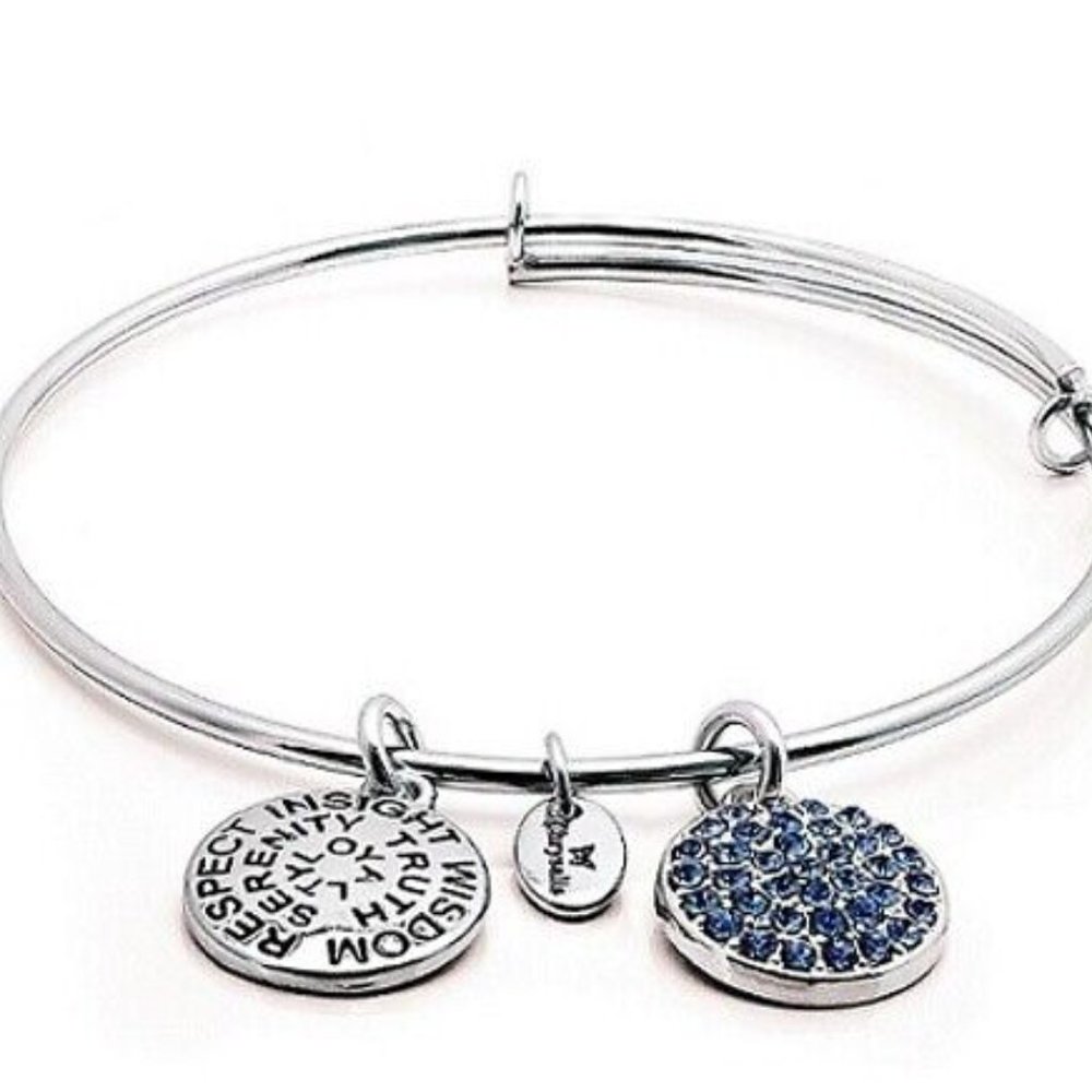 Chrysalis Glass Sapphire Swarovski Bangle
